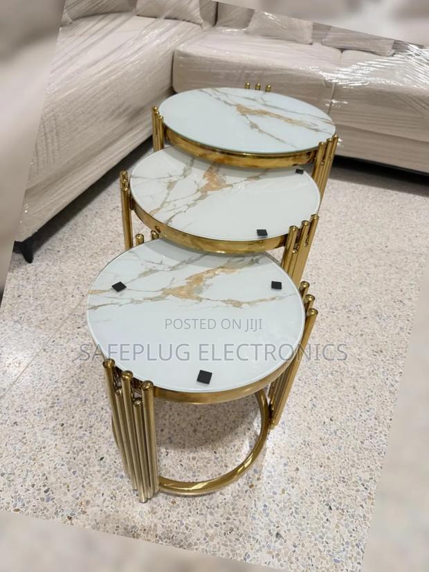 3-in-1 Marble Coffee Table Set – Durable Stylish