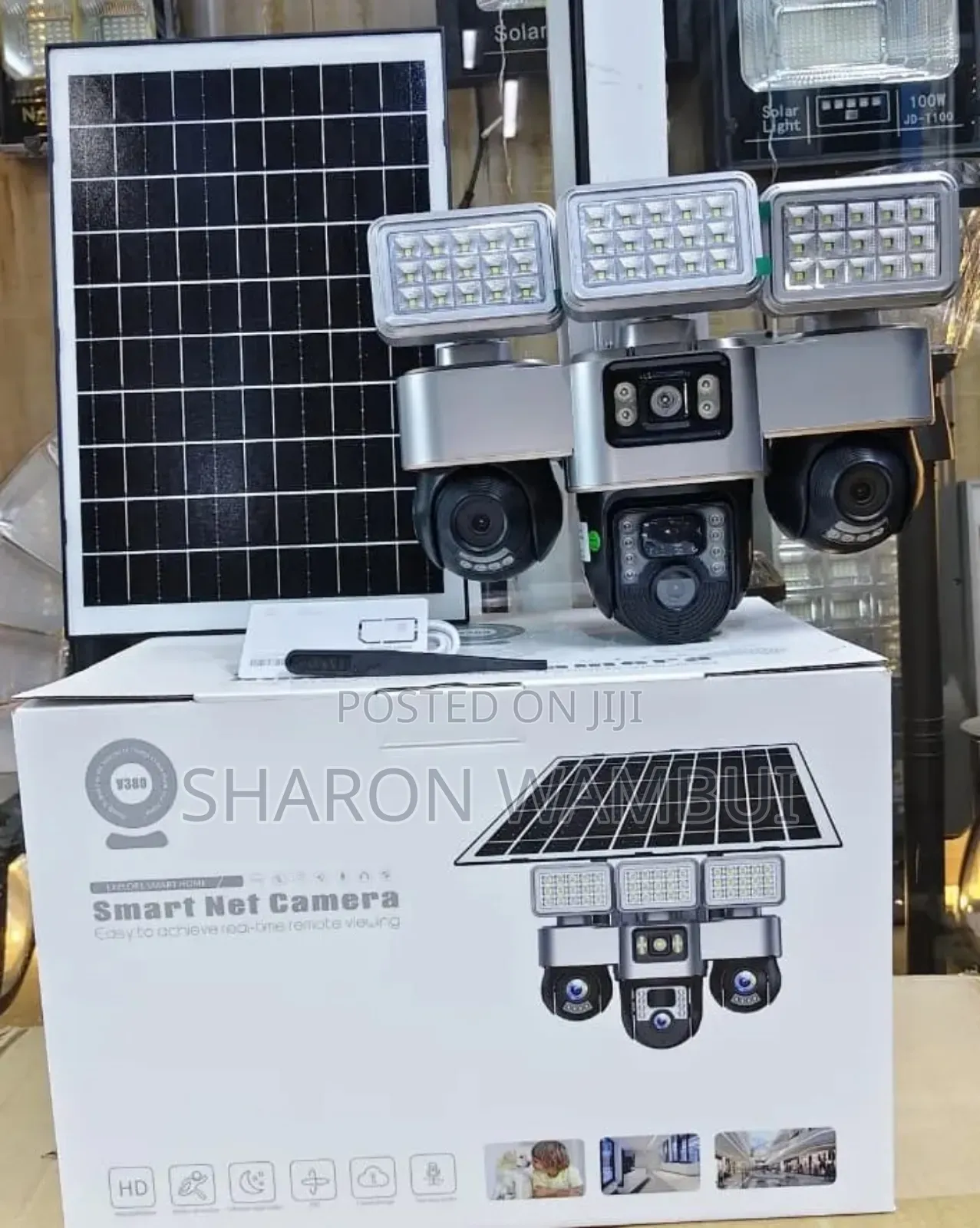 Four Lens 4g PTZ Solar Camera With High Siren Alarm/Solar Camera