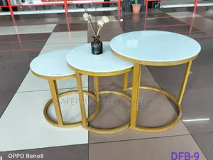 3-in-1 Executive Glass Effect Marble Table – Modern Luxury at KSH __