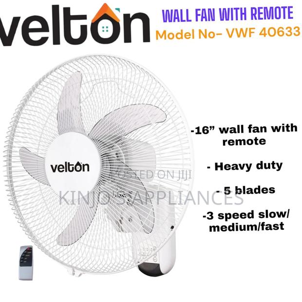 Velton 16inch Wall Fan With Remote