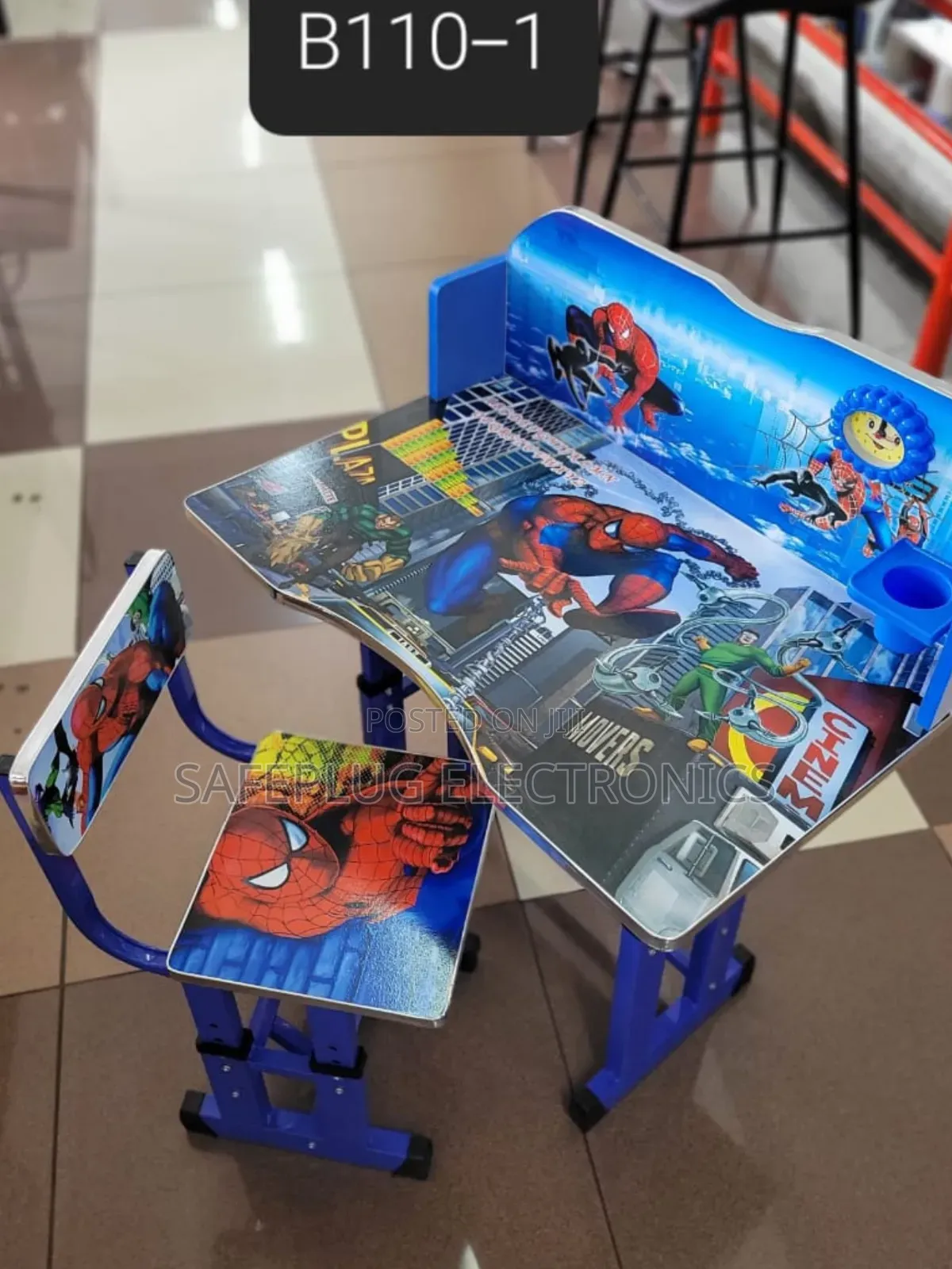Kids Executive Study Desk – Spider-Man Design (Blue)