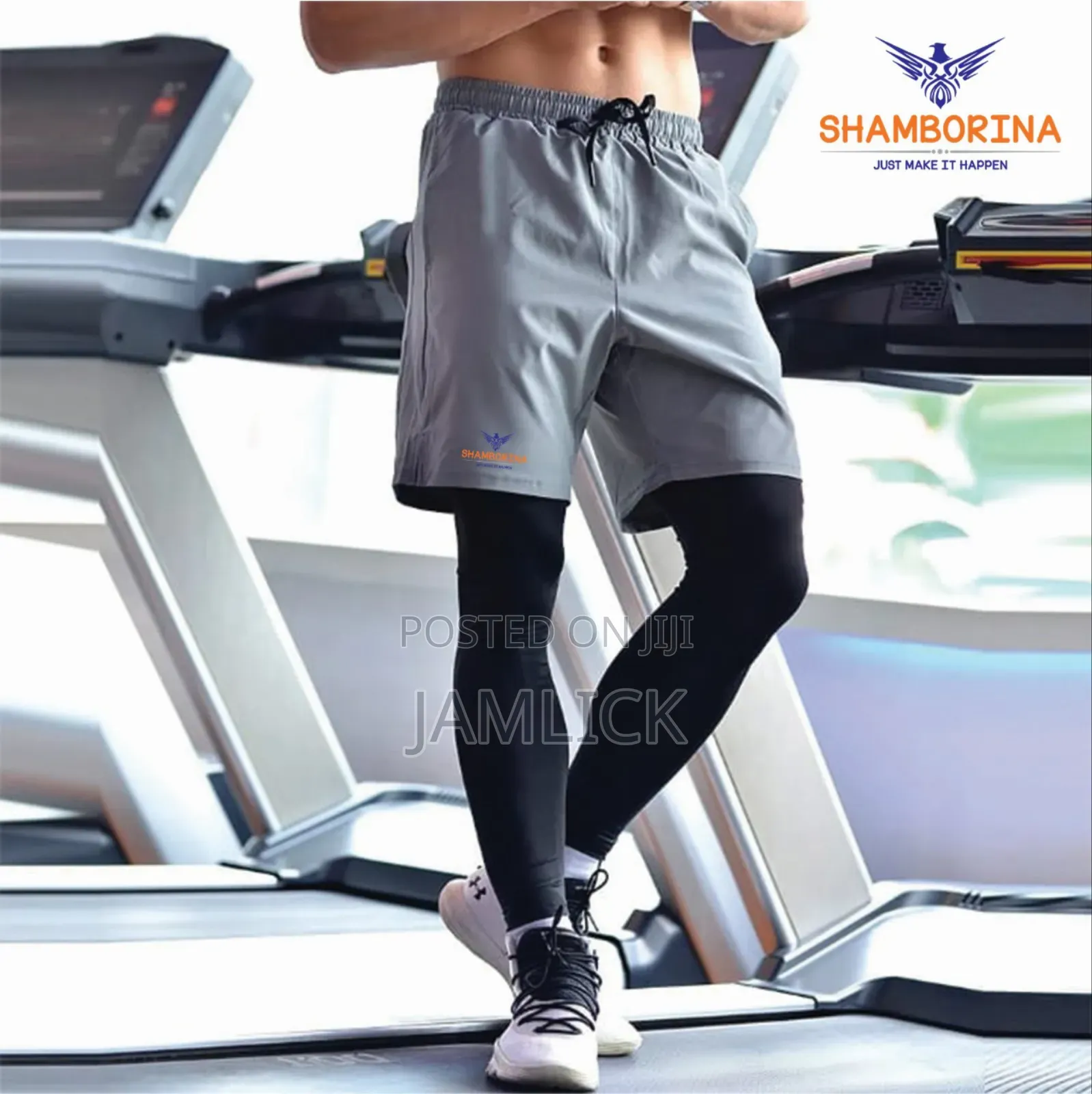 2-in-1 Men’S Gym Shorts With Leggings –Sh
