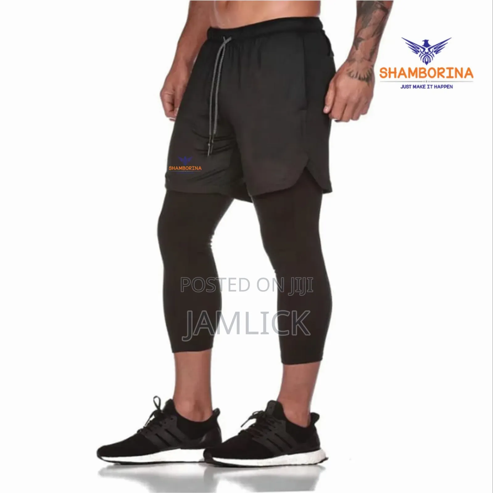 2-in-1 Men’S Gym Shorts With Leggings –Sh