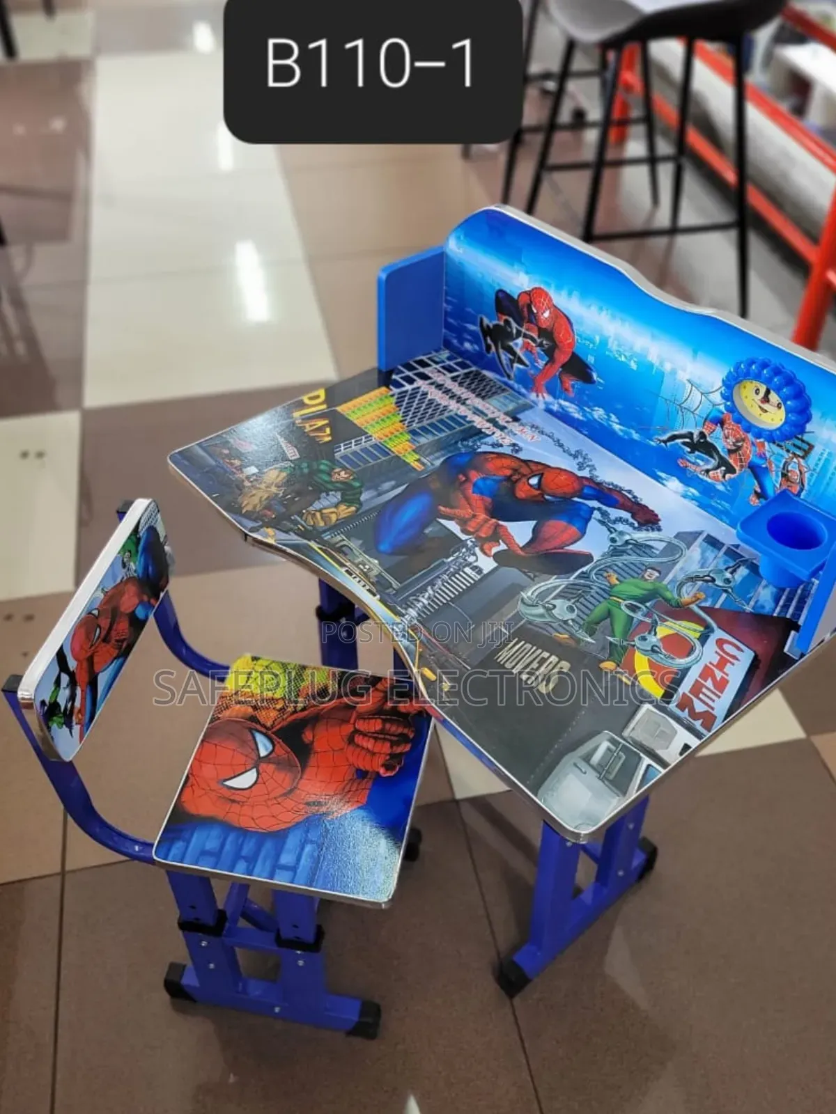 Adjustable Kids Study Table – Spider-Man Blue Edition