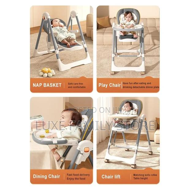 Multipurpose Baby Feeding Chair and Manual Swing