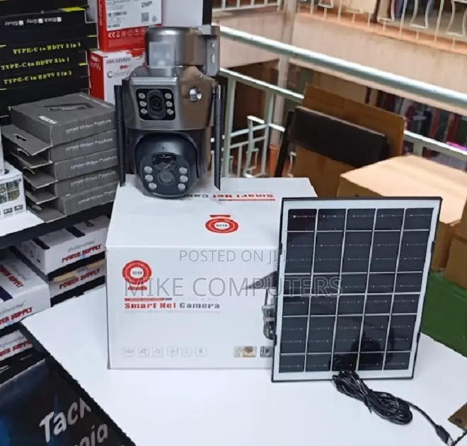 Solar Powered 4g Security Camera - Dual Lens V380 Pro