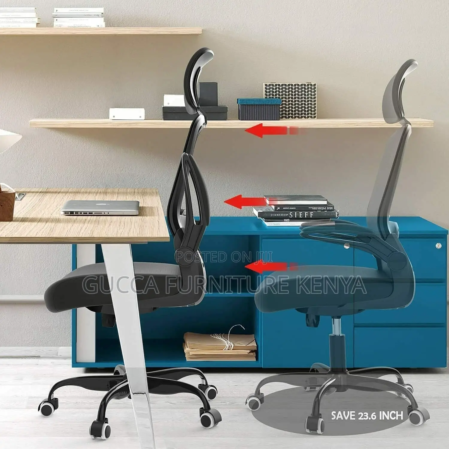 Ergonomic Home Desk Chair With Flip Arms