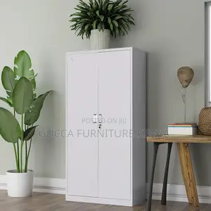 2-Door Metallic Cabinet With Adjustable Shelves