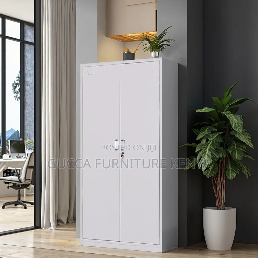 2-Door Metallic Cabinet With Adjustable Shelves