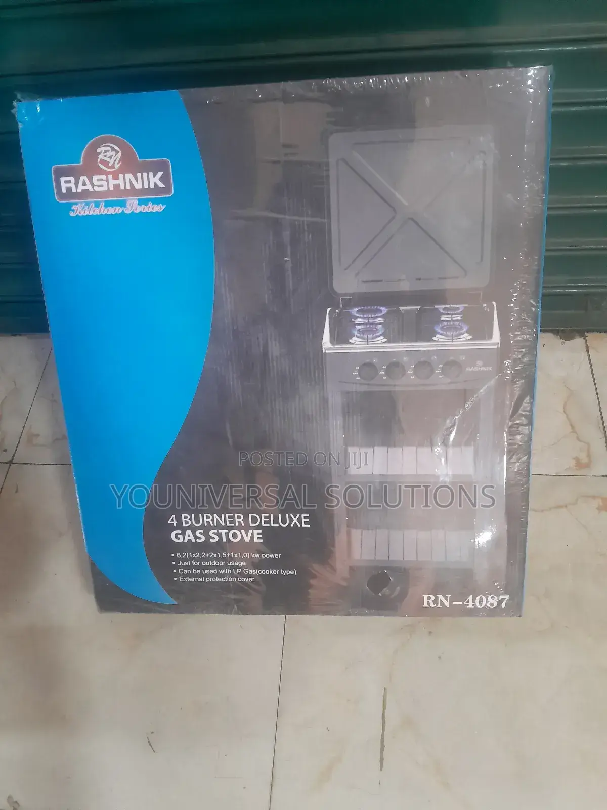 4 Burner Standing Gas Stove With Shelves