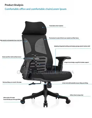 Ergonomic Swivel Study Office Chair With Arms