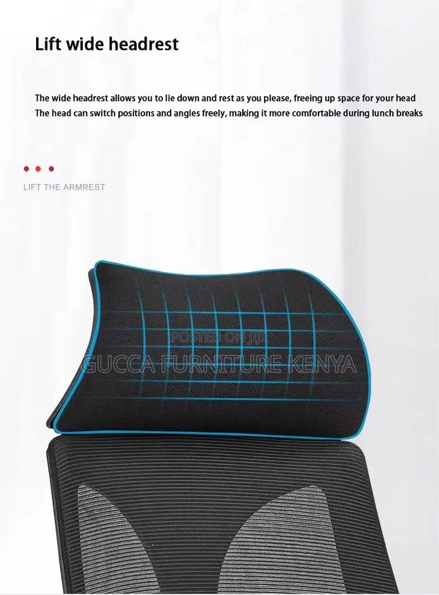 Ergonomic Swivel Study Office Chair With Arms - thumbnail 7