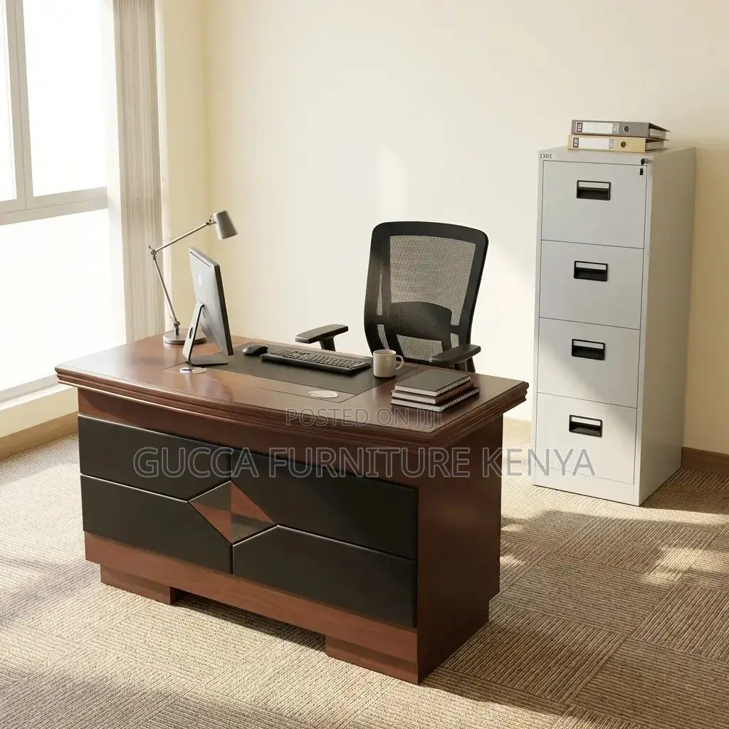 120cm Mahogany Writing Desk With Drawers