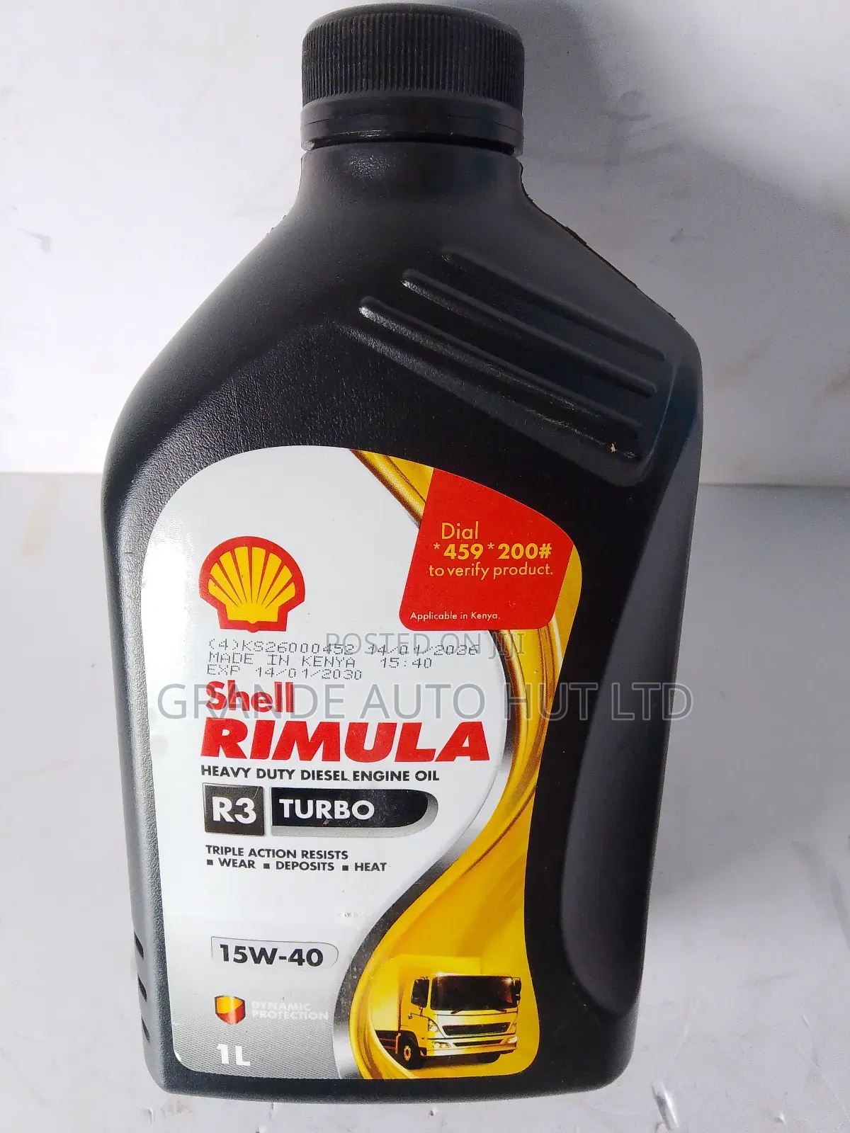 15w-40 Shell Rimula R3 Turbo 1litre Diesel Engine Oil