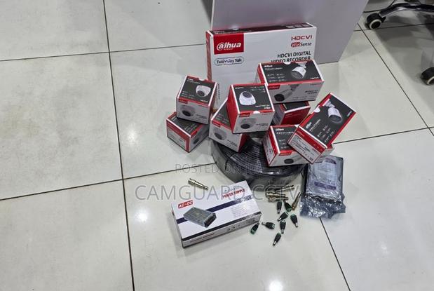 Set 4 Channel CCTV Camera Kit With 4 Cameras- Dahua