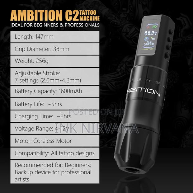 Ambition C2 Tattoo Wireless Machine Kit - thumbnail 2