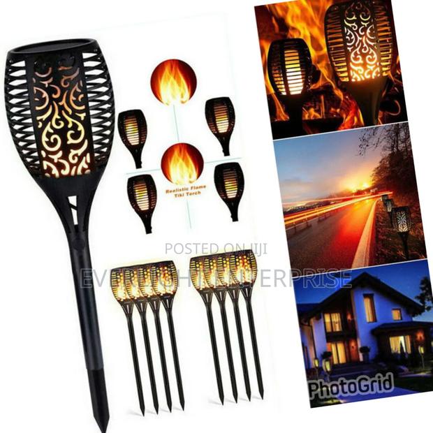 6 Pieces Led Solar Flame Lamp