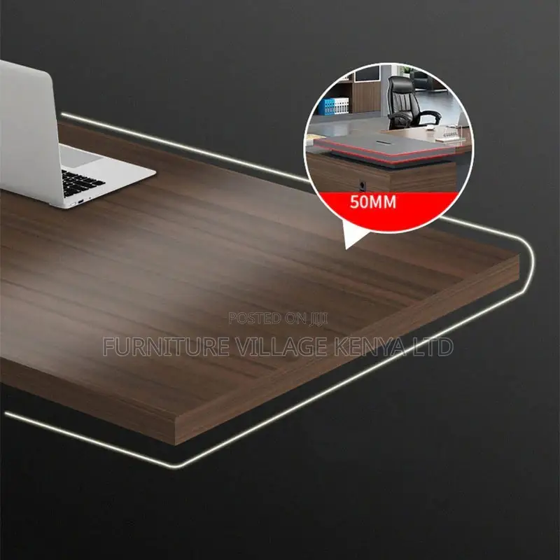 Office Desk;L-Shape Wooden Executive Desk With Locking Drawer