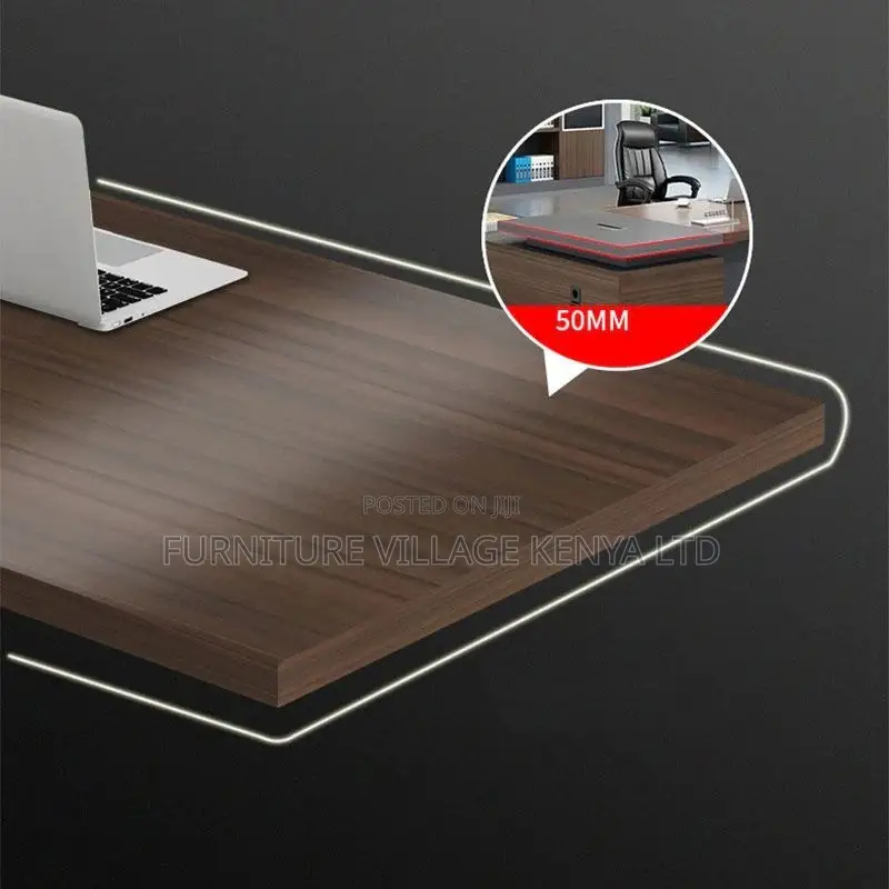 Office Desk;L-Shape Wooden Executive Desk With Locking Drawer