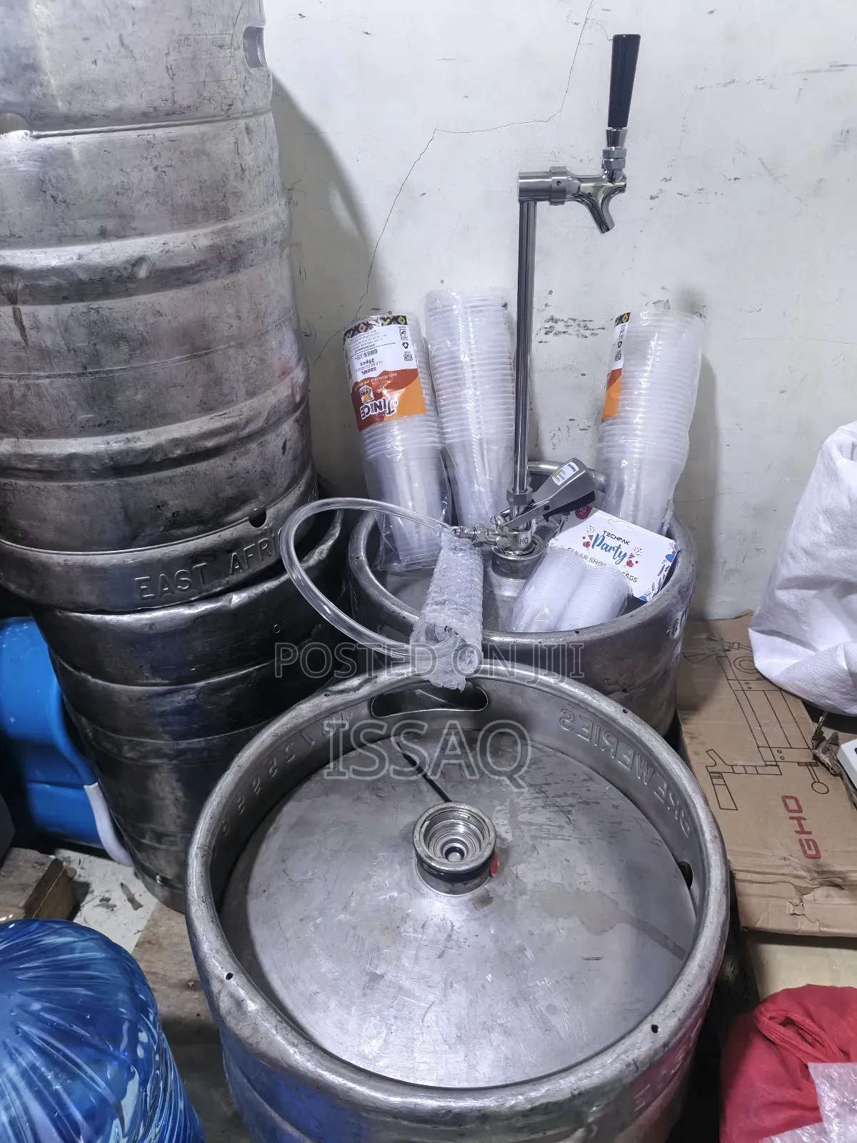 Keg Pump and Barrel Free Tumblers