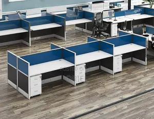 Office Workstation : 6-Way Office Working Collaborative Workstation
