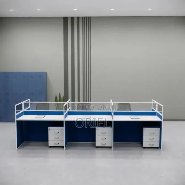 Office Workstation : 6-Way Office Working Collaborative Workstation