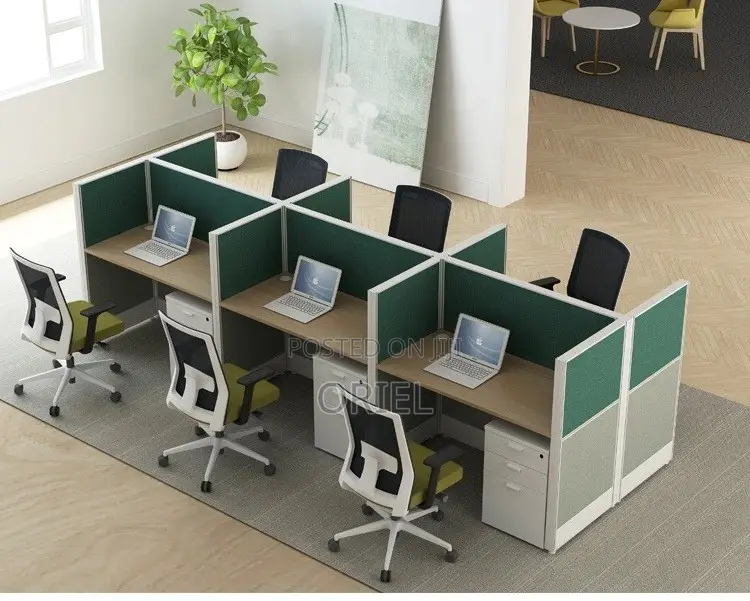 Office Workstation : 6-Way Office Working Collaborative Workstation