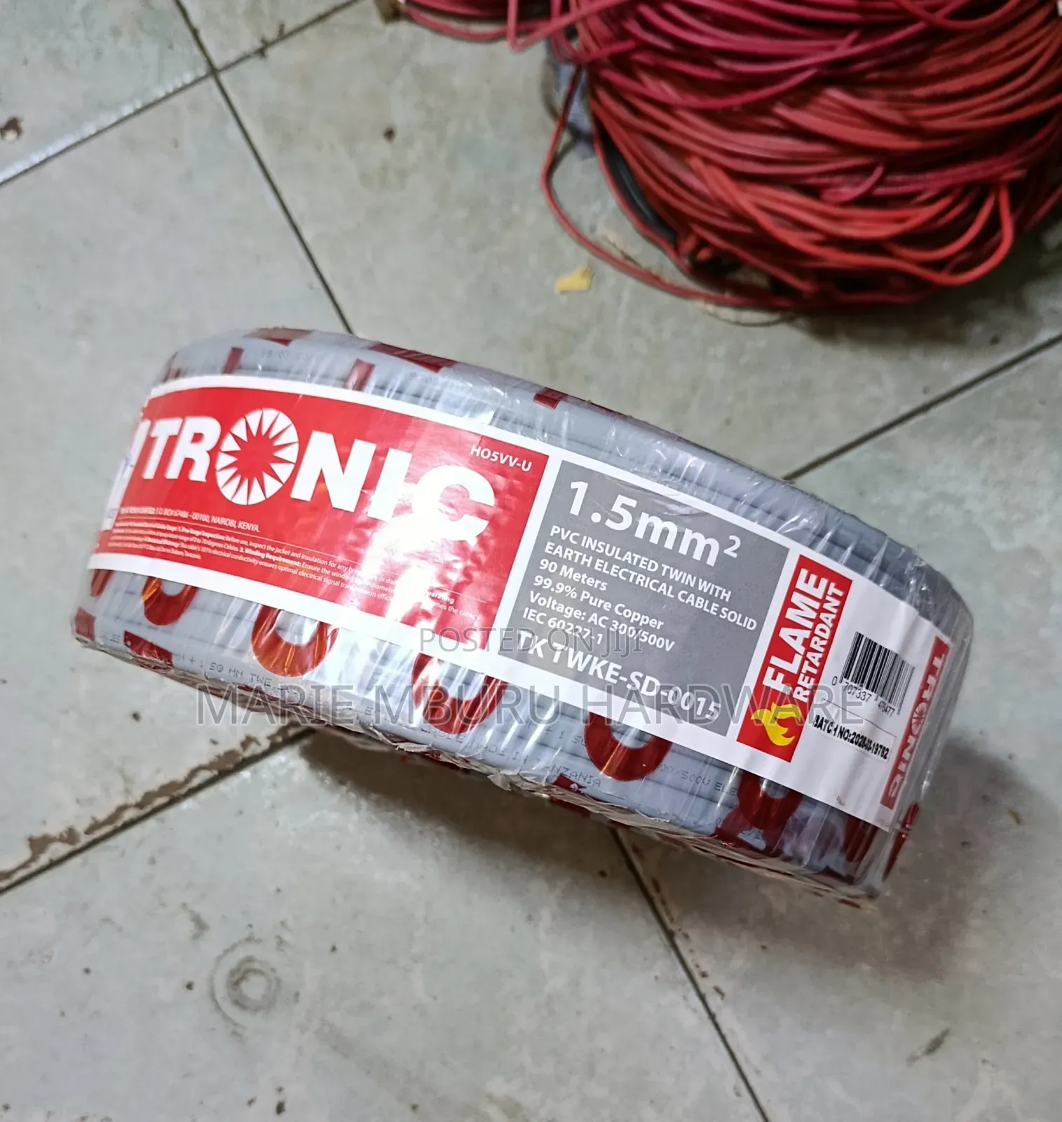 2,5mm Twin Ad Earth Copper Cable Heavy Duty Cable (Tronic Brand
