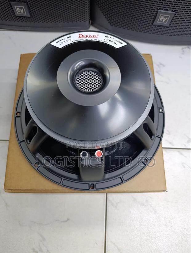 Derwel Speaker 12'' Watts 600 Watts 300rms Voice Coil 75.5mm 3"