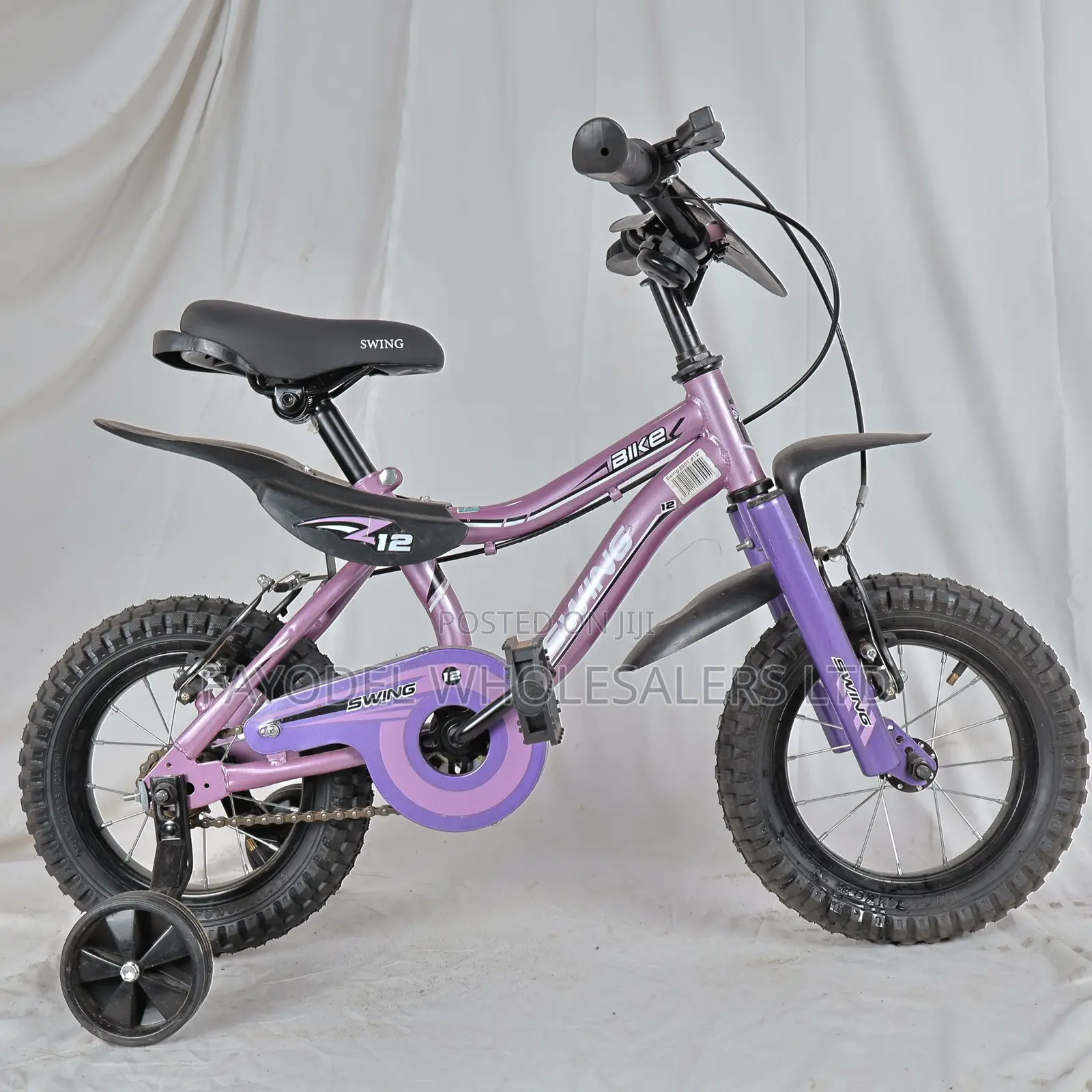 Swing Kids Purple Bike Size 12 With Training Wheels