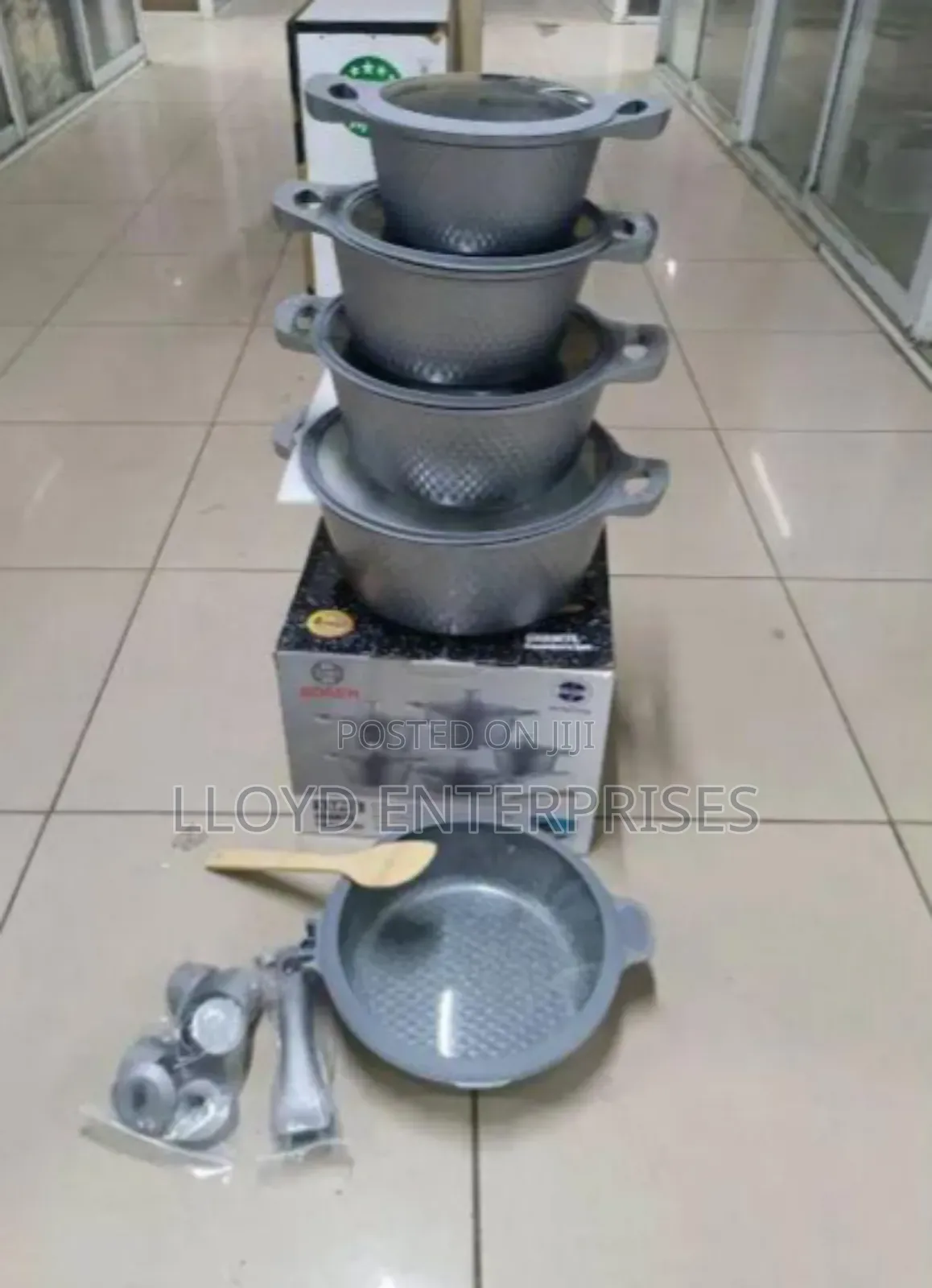 Grey Rust Free Nonstick Cookware