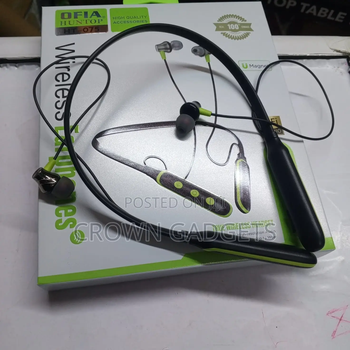 Ofia Huntop Ht-075 Wireless Neckband Earphones Hifi Sound