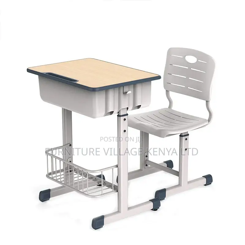 School Kids Desks Adjustable Writing Desk and Chair Set With Hook