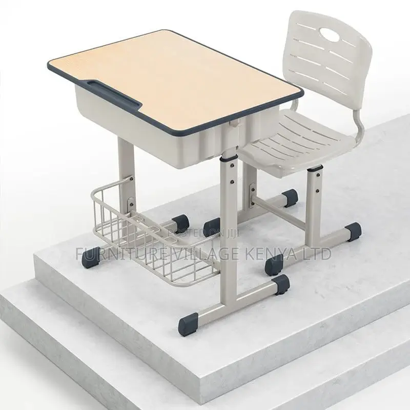 School Kids Desks Adjustable Writing Desk and Chair Set With Hook