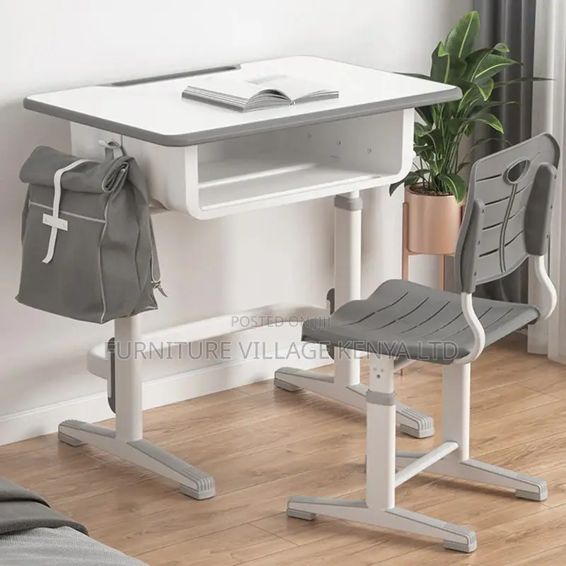 School Kids Desks Adjustable Writing Desk and Chair Set With Hook