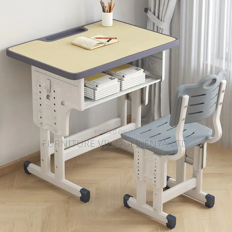 School Kids Desks Adjustable Writing Desk and Chair Set With Hook