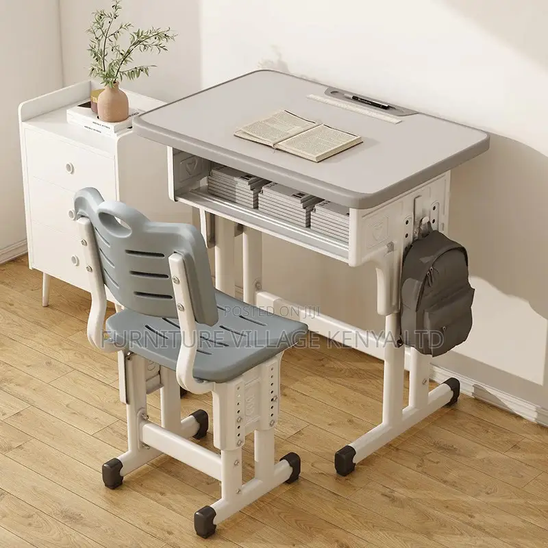 School Kids Desks Adjustable Writing Desk and Chair Set With Hook