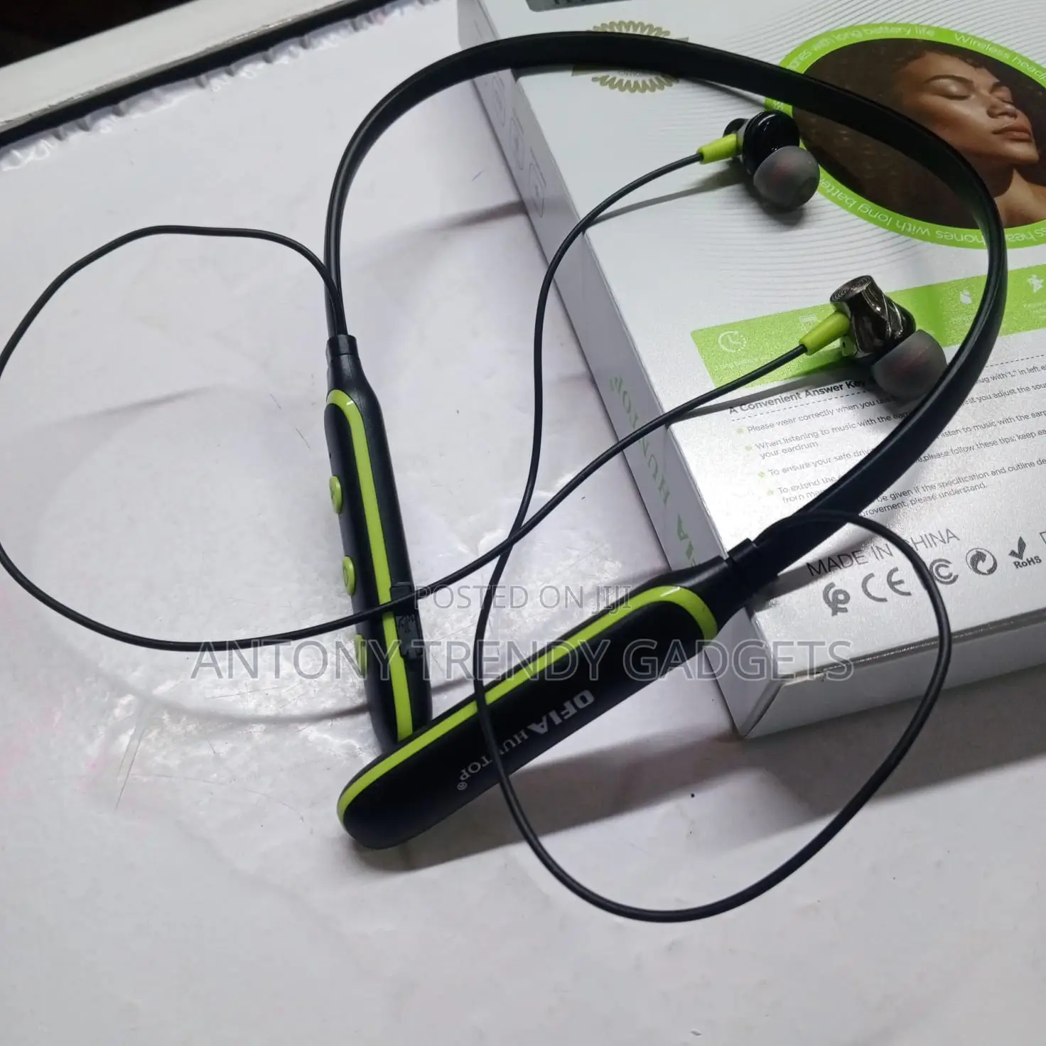 Ofia Huntop Ht-075 Bluetooth Neckband Earphones Hifi Audio
