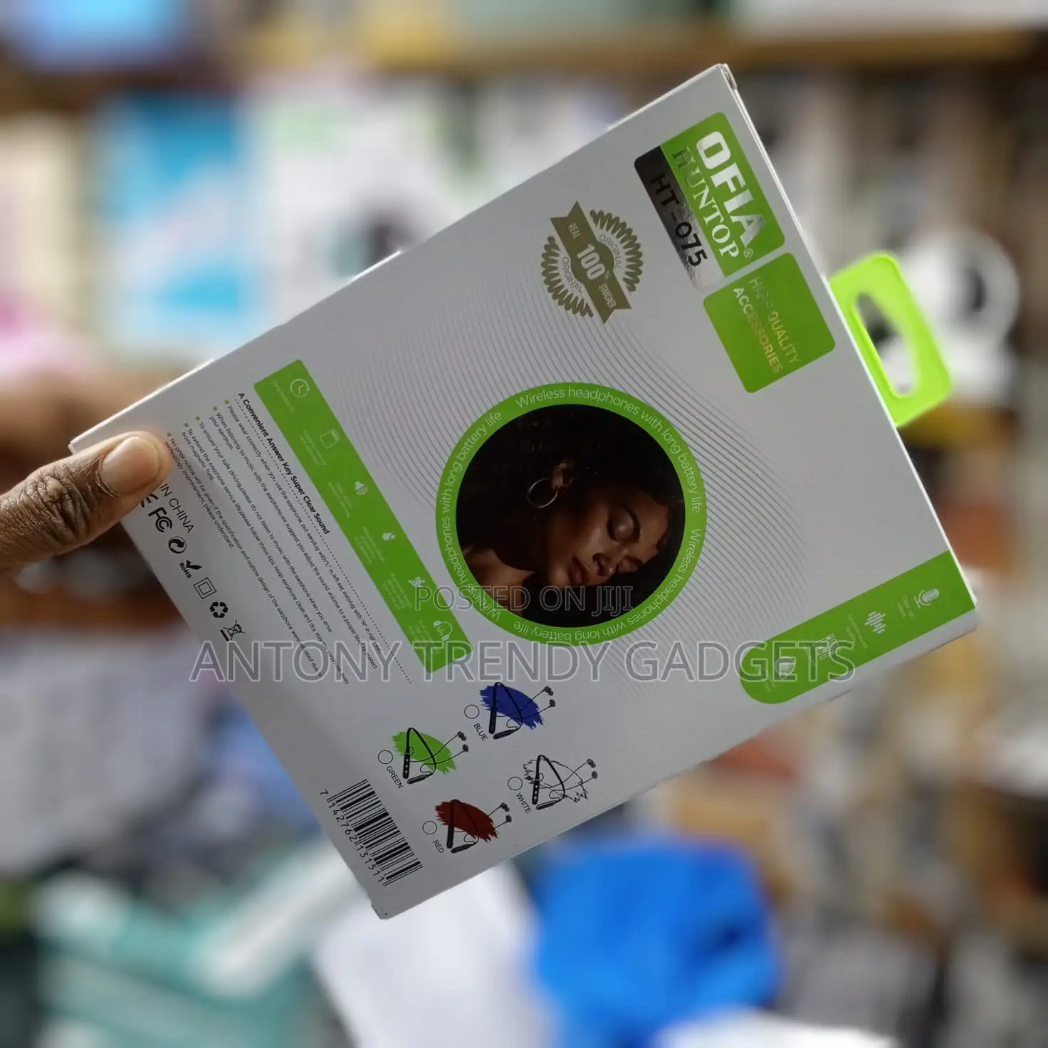 Ofia Huntop Ht-075 Earphones Long Battery Bluetooth Hifi
