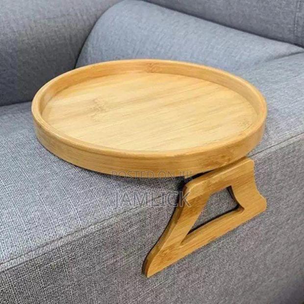 Bamboo Multi-Functional Sofa Armrest Table - Pm - thumbnail 3