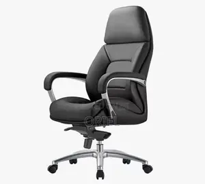 Modern Office Chair : Chrome 5star Base Executive Office Leather Chair