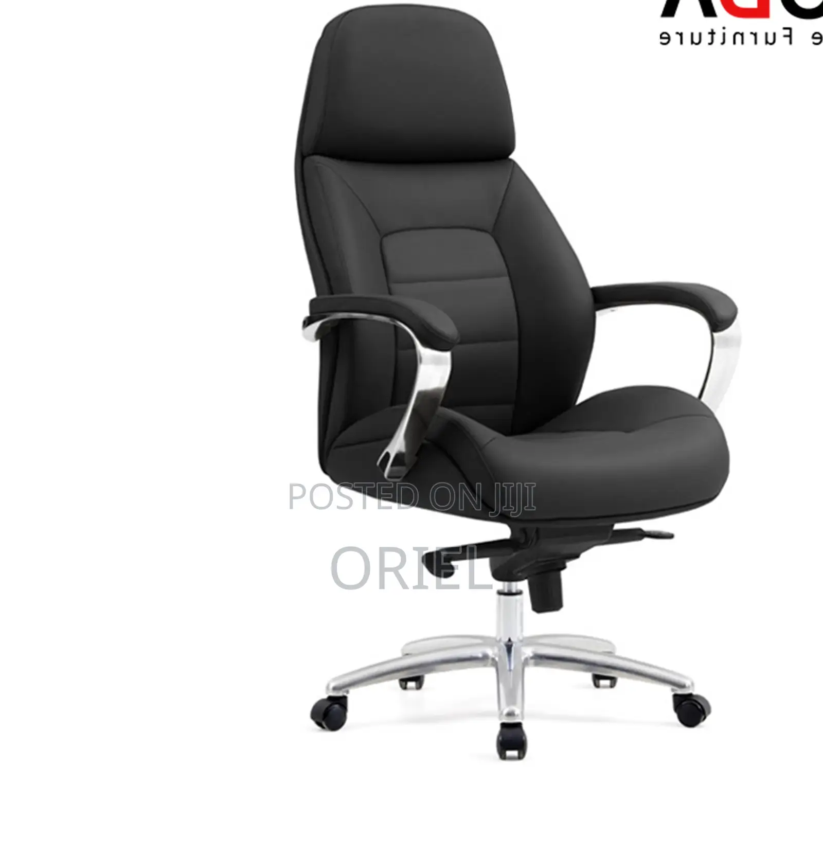 Modern Office Chair : Chrome 5star Base Executive Office Leather Chair