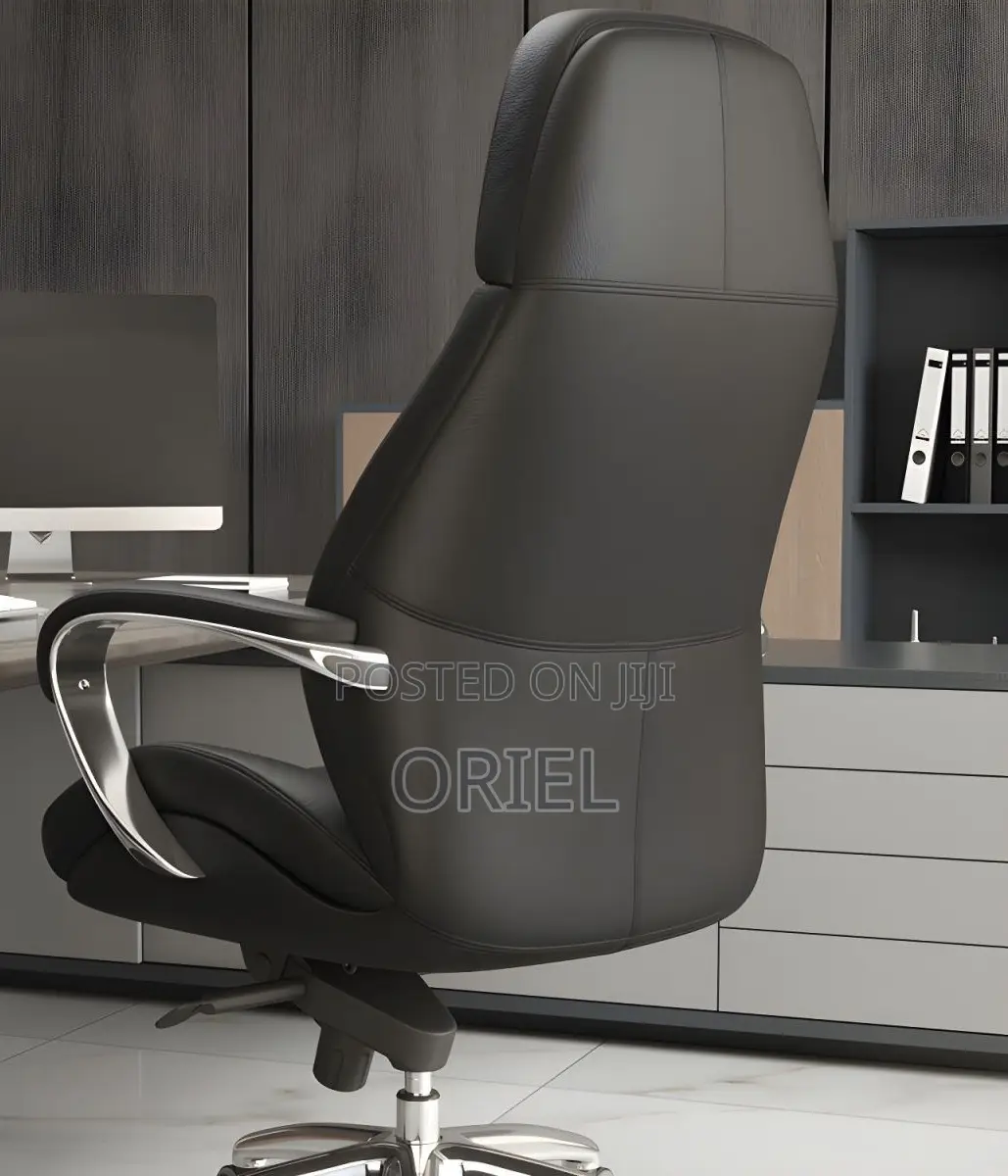 Modern Office Chair : Chrome 5star Base Executive Office Leather Chair