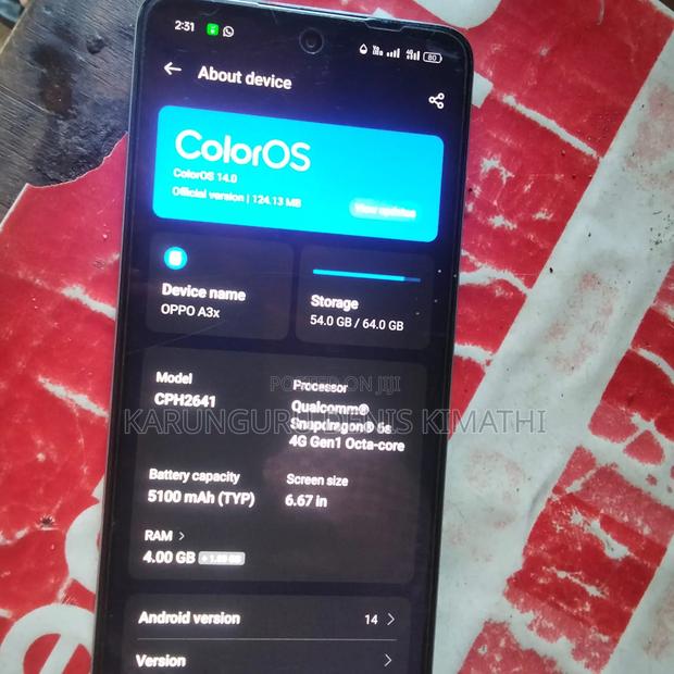 Oppo A3X 4G 128 GB Silver - thumbnail 3