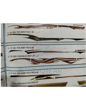 Body Sticker Land Cruiser,Hilux ,Rav4,Dmax