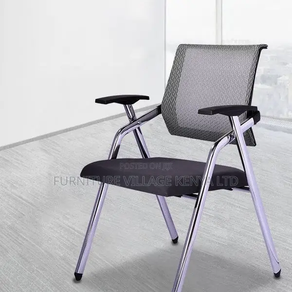 Office Chair;Black Mesh Folding Meeting Office Chair