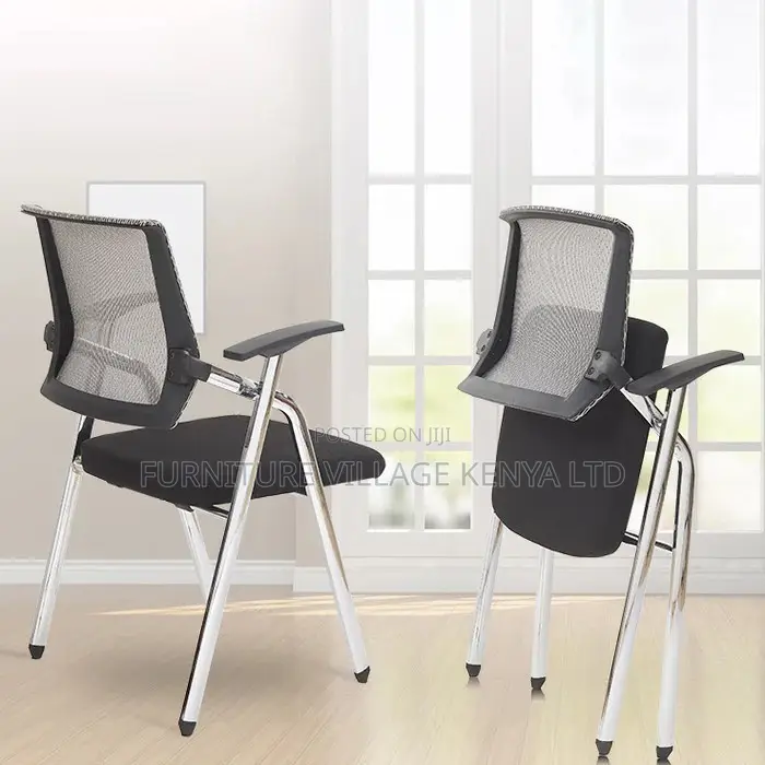 Office Chair;Black Mesh Folding Meeting Office Chair