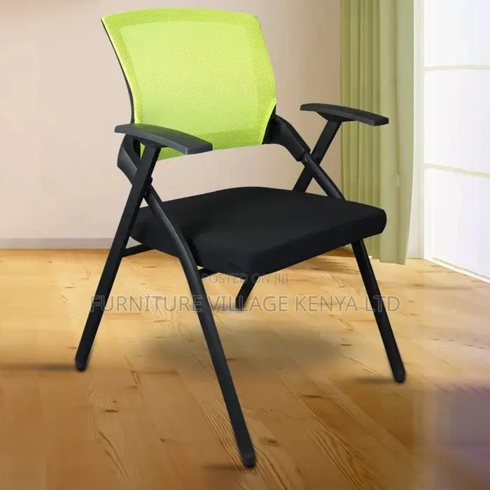 Office Chair;Black Mesh Folding Meeting Office Chair
