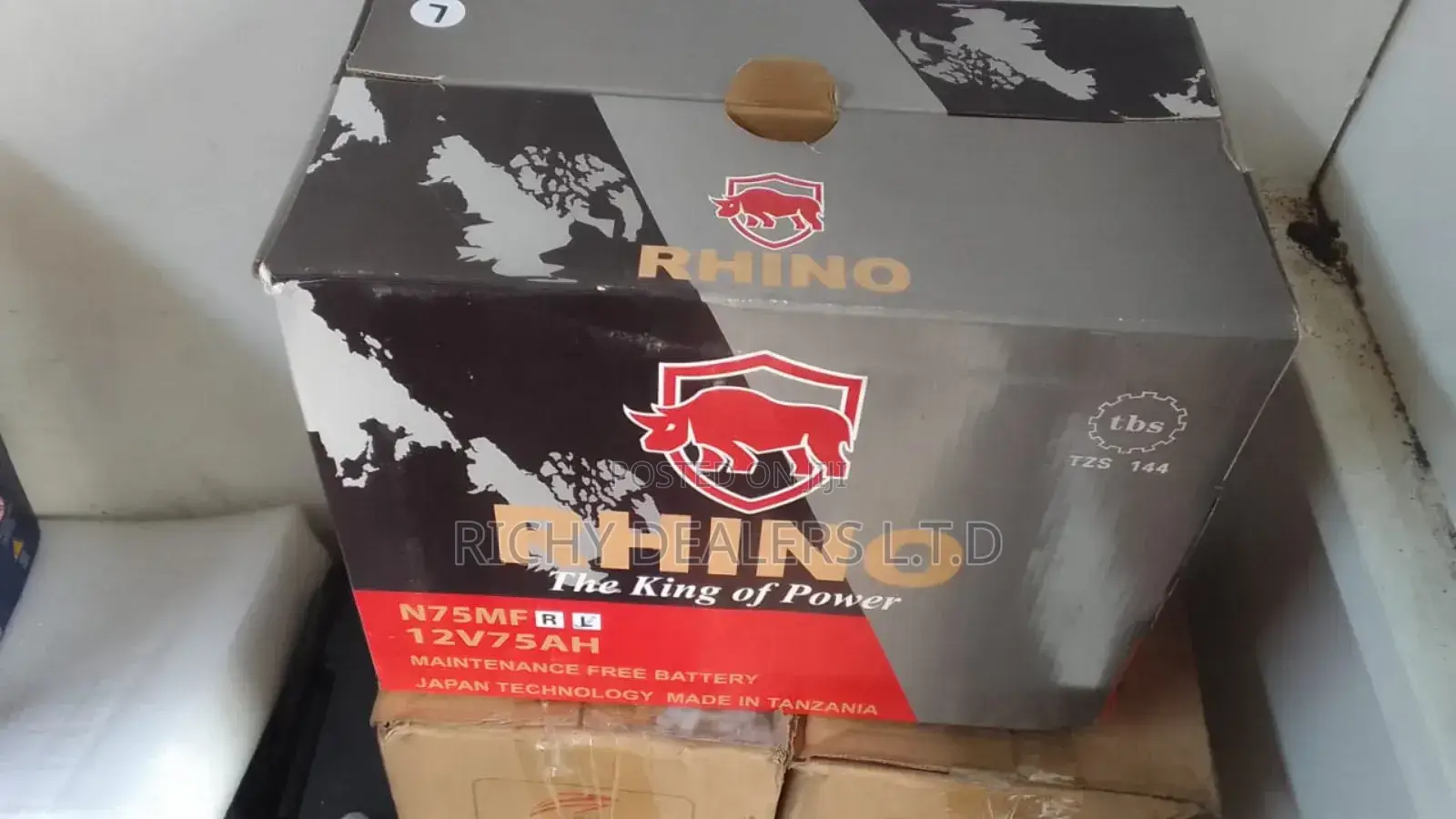 Rhino N75mf 12v/75ah Car Battery