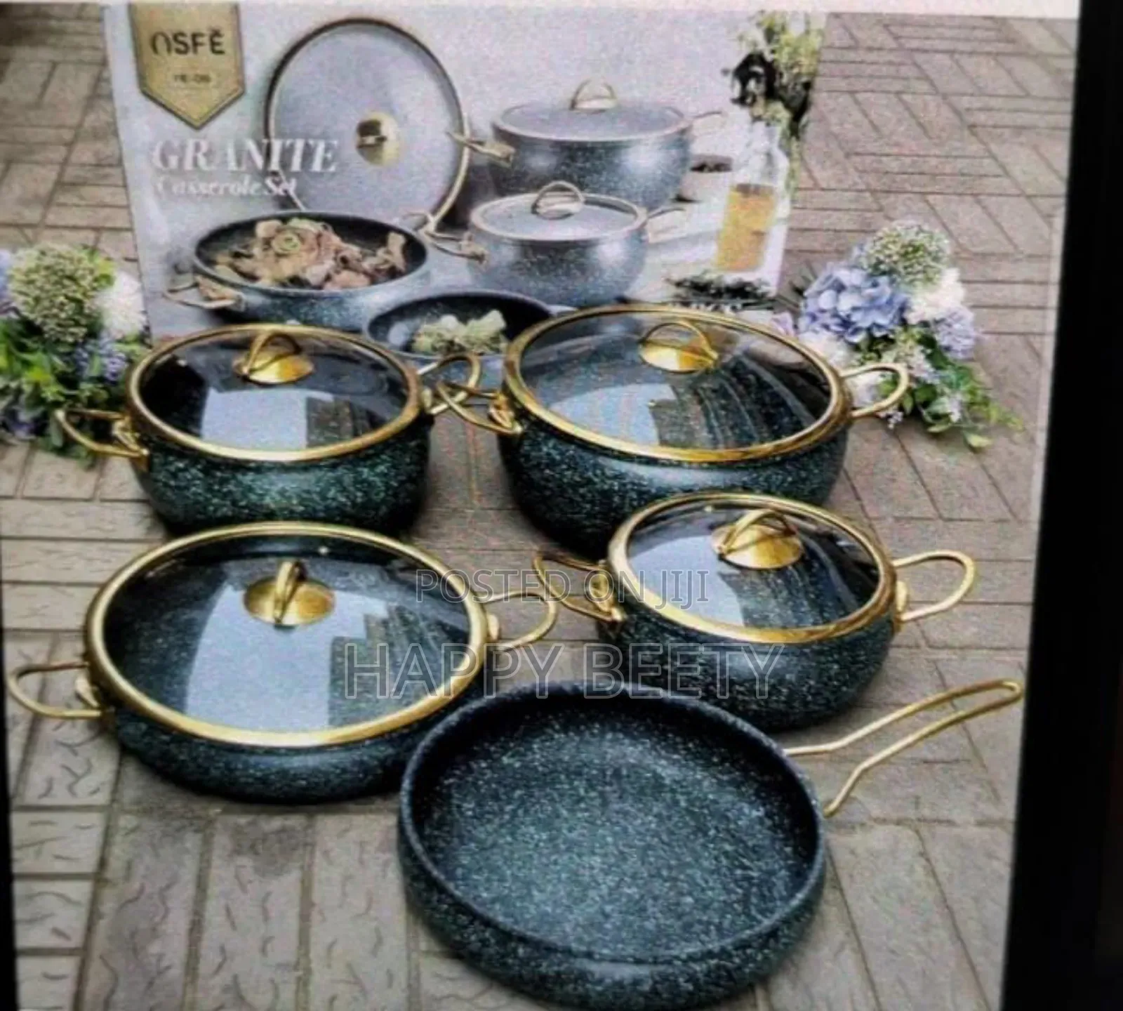 *9pcs Granite Coating Kitchen Cookware Set*